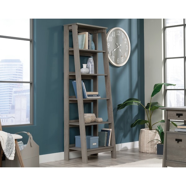 Trestle 5-Shelf Bookcase Mo , Open storage holds books, photos, collectibles, and more